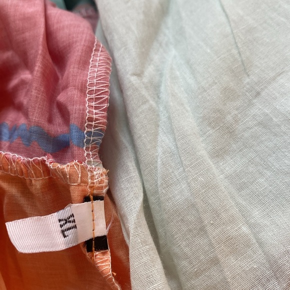 Two Twin Style Striped w printed ribbon accents flared Midi Skirt Asian size XL - Picture 4 of 8